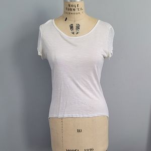 Short Sleeve High-Low Ruched Tee